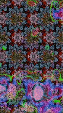 Moda baskısı. Suluboya çizim kalıbı. Çiçeğin suluboya çizimlerinin mükemmel deseni. Eski model. Dekorasyon ve tasarım için güzel desen.