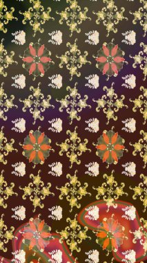 Kahverengi renkli çiçekler. Bahar mevsimi. Raster güzel bir çiçek deseni çizmiş. Tatil havası. Nazik romantik baskı.