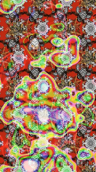 Yapraklı çizim şekli. Davetiye ve kartpostal tasarımı için dekoratif çiçek unsurları. Poster ya da kapak için arka plan. Şirin, zarif çiçekler Raster illüstrasyonu. Tekstil için figür.