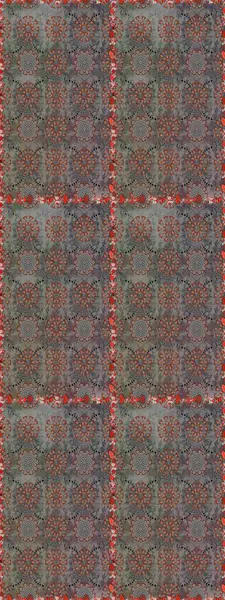 Gri ve kahverengi renkli yaz çiçekleri. Çiçekli karalama şeklinde Raster çiçek deseni. Raster illüstrasyonu.