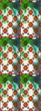 Çiçekli, kusursuz bir arkaplan. Düz Çiçek Elementleri Tasarımı. Renkli Bahar Temalı Kusursuz Arkaplan. Çocuk stili.