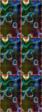 Soyut çiçek desensiz arkaplan. Kahverengi ve yeşil renklerde. Raster deseni. Küçük çiçekteki sevimli çiçek deseni. Raster illüstrasyonu.