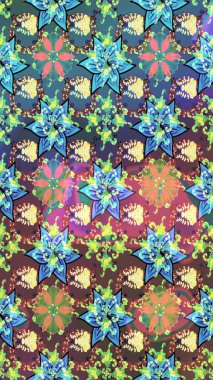 Raster Güzel kumaş deseni. Raster suluboya deseni, narin çiçekler, mavi çiçekler, tebrik kartı şablonu..