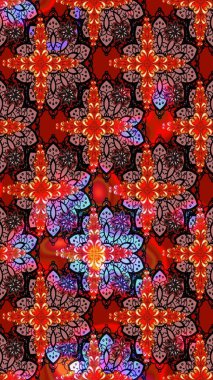 Çiçek deseni. Şatafatlı bahar bahçesi dokusu. Flower eskiz arka planı. Raster illüstrasyonu.