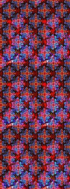 Kırmızı ve mor renkte çiçekler. Renkli Bahar Teması eskiz kalıbı. Raster illüstrasyonundaki çiçek desenli çizim. Düz Çiçek Elementleri Tasarımı.