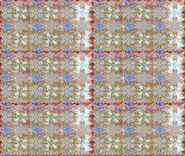 Kusursuz Tony kumaş deseni. Raster illüstrasyonu. Modaya uygun kumaş deseni. Küçük çiçekte sevimli çiçek deseni var..