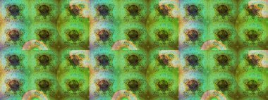 Raster hisseleri. Eskiz arkaplan modeli. Suluboya, elle çizilmiş. Yeşilde çiçekler.