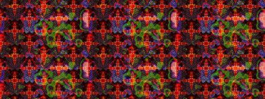 Raster illüstrasyonu. Çiçekli karalama şeklinde Raster çiçek deseni. Yumuşak, bahar çiçekleri kahverengi renklerde.