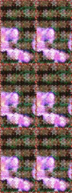 Gri ve kahverengi renkli çiçekler. Raster illüstrasyonu. Tropik, dikişsiz çiçek deseni..