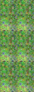 Yeşil ve nötr renklerde çiçekler. Güzel çiçek deseni. Renkli Bahar Temalı Kusursuz Arkaplan. Düz Çiçek Elementleri Tasarımı.