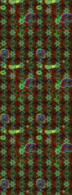 Çiçekli çiçek deseni, suluboya. Süslü kumaş deseni. Raster deseni.