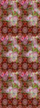 Kusursuz çiçek deseni duvar kâğıdı olarak kullanılabilir. Kahverengi ve nötr renklerde çiçekler. Raster illüstrasyonu.