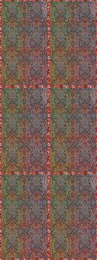 Kahverengi ve gri renkli çiçekler. Düz Çiçek Elementleri Tasarımı. Raster illüstrasyonunda kusursuz çiçek deseni. Renkli Yaz Temalı Kusursuz Arkaplan.