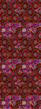 El çizimi. Raster illüstrasyonu. Çiçekler, dallar, bitkiler ve çiçekler. Güzel kumaş deseni.