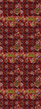 Suluboya, elle çizilmiş. Eskiz arkaplan modeli. Kahverengi ve kırmızı renklerde yaprakları olan yabani çiçekler. Raster illüstrasyonu.