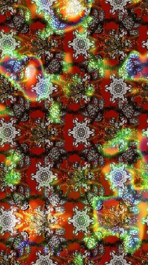 Üzerinde gelincikler ve vadi zambakları olan renkli çiçek desenli nakış deseni. Tekstil tasarımı için kahverengi ve gri renkli geleneksel halk çiçekleri buketi.