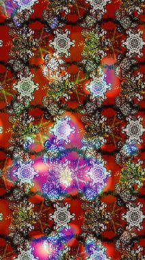 Etnik Mandala süsü. Kızılderili desenli desenli desenli şal deseni. Raster Henna dövme stili. Tekstil, tebrik kartı, boyama kitabı, telefon kılıfı baskısı için kullanılabilir.