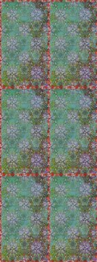 Çiçeksiz desenli arka plan. Yeşil ve nötr renklerde çiçekler. Tişört baskısı için çiçek boyama rasteriName.