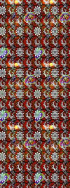 Düz Çiçek Elementleri Tasarımı. Sevimli çiçek raster deseni. Gri ve kahverengi renkli çiçekler. Renkli Bahar Teması çizim şablonu.