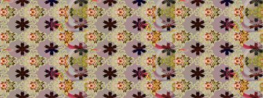 Küçük çiçekteki sevimli çiçek deseni. Güzel karalamalı çiçek desenli çizim. Güzel kumaş deseni. Raster illüstrasyonu.