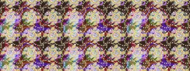 Raster illüstrasyonundaki çiçek desenli çizim. Tarafsız renklerde çiçekler.