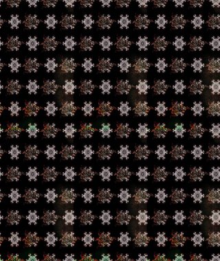 Küçük çiçekteki sevimli çiçek deseni. Siyah renkte çiçekler.