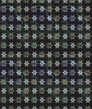 Modern gelişim, gri raster arka plan duvar kağıdı çizimi, klasik çizgi, desenli desenli çiçekler, çiçekli süsler. Çiçekli el çizimi çizimi deseni.