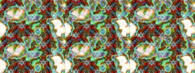 Çizgi çizimi kalıbı. Raster Moda kumaş deseni. Şirin çiçekler..