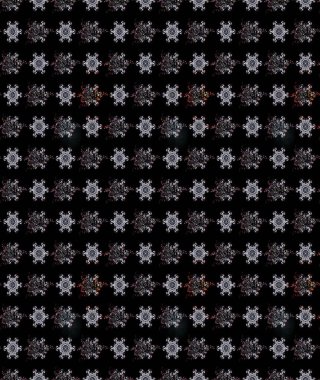 Siyah renklerde. Raster illüstrasyonu. Çiçekli güzel suluboya desen.