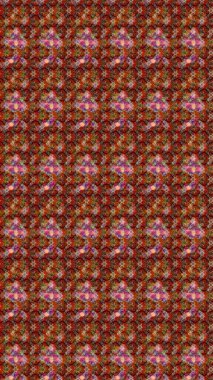 El çizimi çiçekli soyut çizim kalıbı. Kahverengi renkli çiçekler. Raster illüstrasyonu.