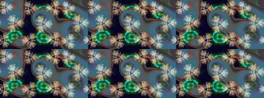 Küçük çaplı çiçeklerdeki basit şirin desenler. Tekstil veya kitap kapakları, imalat, duvar kağıtları, baskı, hediye paketi ve yapıştırma kitabı için çiçek eskizi geçmişi. Raster illüstrasyonu.