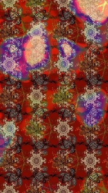 Yumuşak pamuk tasarımı. Paketleme, tekstil, duvar kâğıdı için çiçek eskizi. Raster 'ın taze dokusu. Yumuşak fayans. Klasik çiçek deseni.