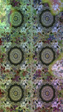 Süslü raster dekorasyonu. Gri renklerdeki altın element. Klasik barok çiçek desenli, gri yerine altın desenli. Lüks, kraliyet ve Viktorya dönemi konsepti.