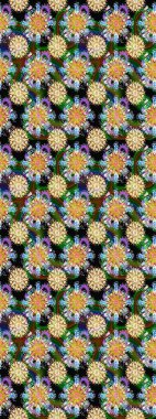 Raster - stok. Eskiz arkaplan modeli. Suluboya, elle çizilmiş. Vadinin yeşil renkli çiçekleri.