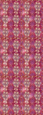 Raster. Güzel suluboya çiçekler, parlak boyalı Inspipink ve mor çiçekli dikişsiz arkaplan.