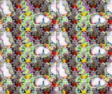 Düz Çiçek Elementleri Tasarımı. Sevimli çiçek raster deseni. Tarafsız renklerde çiçekler. Renk Bahar Teması eskiz şablonu.