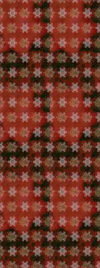 Sabıka fotoğraflarında, bebek kıyafetlerinde, duvar kâğıtlarında, paket kutularında falan kullanılabilir. Zarif, parlak ve pürüzsüz kahverengi ve kırmızı çiçek desenli tasarım.