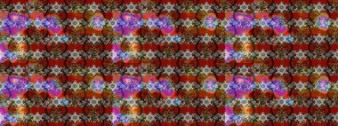 Çiçekli eskiz çizimi. Kahverengi ve kırmızı renkte çiçekler. Renkli Yaz Temalı eskiz kalıbı. Düz Çiçek Elementleri Tasarımı.