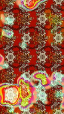 Eski model. Moda baskısı. Dekorasyon ve tasarım için güzel bir desen. Çiçeğin suluboya çizimlerinin mükemmel deseni. Suluboya çizim kalıbı. Raster illüstrasyonu.