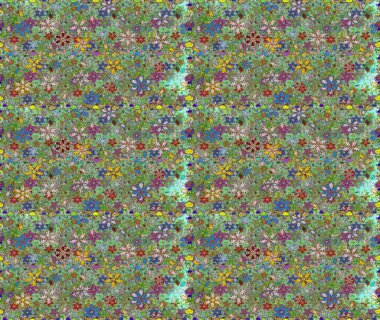 Çiçekli zambaklar kusursuz bir arka plan. Çiçek tasarımı için inanılmaz bir kolaj cenneti tarzı. Parlak çiçekli kolaj çiçekleri yeşil ve nötr.