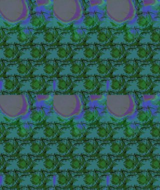 Küçük çiçekte hoş bir çiçek deseni var. Parlak çiçekli yeşil renkler üzerine soyut çizim deseni. Çiçek elementli zarif raster dokusu..