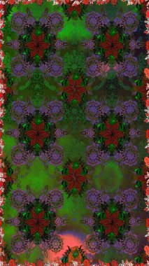 Yeşil renkli çiçekler. Yumuşak, bahar çiçekli arka plan. Raster çiçek desenli ve çiçekli..