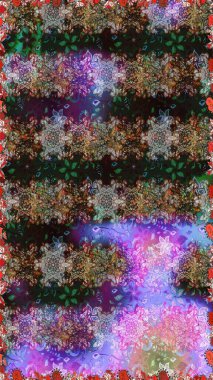 Moda baskıları için zarif bir şablon. Küçük renkli çiçekler. Küçük çiçekte güzel bir desen. Motley illüstrasyonu. Gri çiçekli bahar çiçekleri.