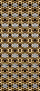 Noel, kar tanesi, yeni yıl 2019. Kahverengi, siyah ve bej renklerde, altın elementlerle kusursuz klasik desen.