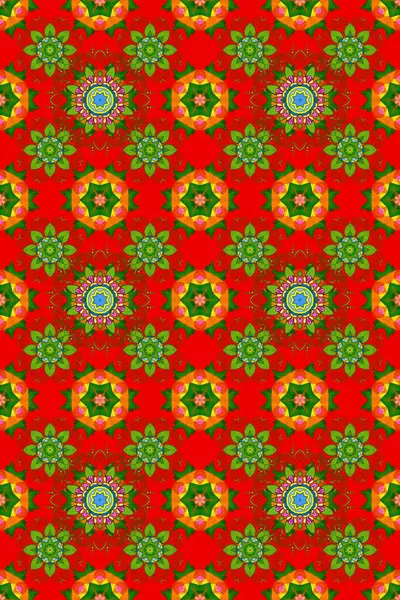 Raster Henna tarzı. Etnik Mandala havlusu. Kusursuz süs izi. Sınır Kızılderili çiçekli paisley patten. Tebrik kartı arkaplanı, boyama kitabı, arkaplan, tekstil için kullanılabilir.