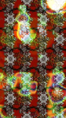 Raster illüstrasyonu. Çiçekli, yapraklı, çiçek desenli eskiz. El çizimi.