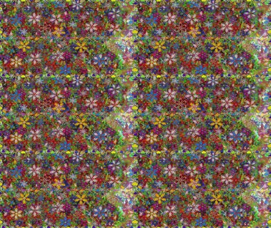 Çiçek yeşili, pürüzsüz desen. Klasik taslak çizimi. Raster çiçek izi..