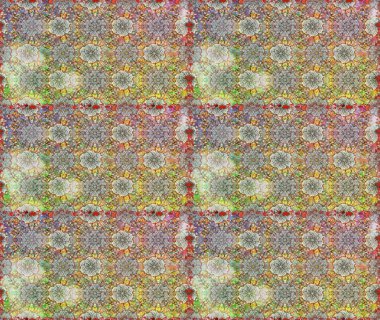 Renkli Bahar Temalı Kusursuz Arkaplan. Raster illüstrasyonu. Şirin çiçek elementleri. Düz Çiçek Elementleri Tasarımı. Kusursuz desenli. Moda desenli..