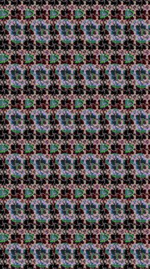 Çiçekli karalama şeklinde Raster çiçek deseni. Siyah ve nötr renklerde çiçekler. Nazik, sevimli çiçek arkaplanı..