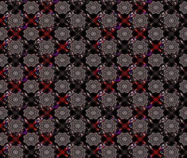 Raster illüstrasyonundaki çiçek desenli çizim. Renkli Bahar Teması eskiz kalıbı. Düz Çiçek Elementleri Tasarımı. Süslü kumaş deseni.